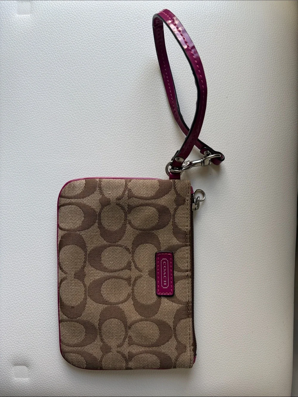 Coach wristlet brown